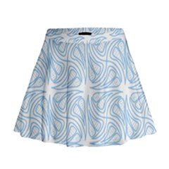 Abstract Stripes, Shapes, Lines Mini Flare Skirt