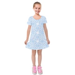 Abstract Stripes, Shapes, Lines Kids  Short Sleeve Velvet Dress by SychEva