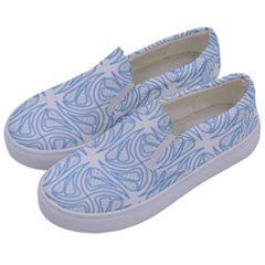 Abstract Stripes, Shapes, Lines Kids  Canvas Slip Ons by SychEva