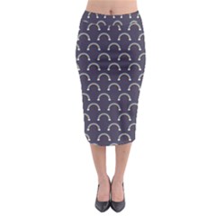 Pattern Arc En Ciel/nuages Midi Pencil Skirt by kcreatif