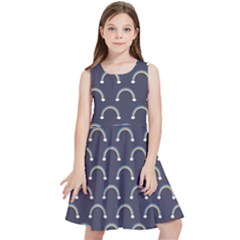 Pattern Arc En Ciel/nuages Kids  Skater Dress by kcreatif