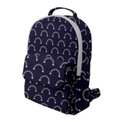 Pattern Arc En Ciel/nuages Flap Pocket Backpack (large)