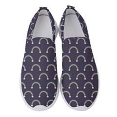 Pattern Arc En Ciel/nuages Women s Slip On Sneakers by kcreatif