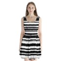 Bandes Abstrait Blanc/Noir Split Back Mini Dress  View1