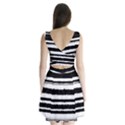 Bandes Abstrait Blanc/Noir Split Back Mini Dress  View2