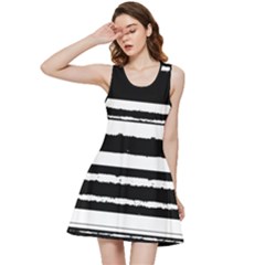 Bandes Abstrait Blanc/noir Inside Out Racerback Dress by kcreatif