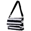 Bandes Abstrait Blanc/Noir Full Print Messenger Bag (S) View1