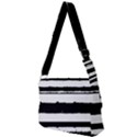 Bandes Abstrait Blanc/Noir Full Print Messenger Bag (S) View2