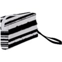 Bandes Abstrait Blanc/Noir Wristlet Pouch Bag (Small) View2