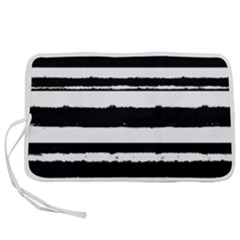 Bandes Abstrait Blanc/noir Pen Storage Case (l) by kcreatif