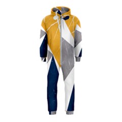 Pattern Abstrait Effet Bleu/jaune Hooded Jumpsuit (kids) by kcreatif