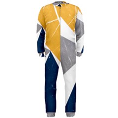 Pattern Abstrait Effet Bleu/jaune Onepiece Jumpsuit (men)  by kcreatif