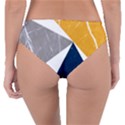 Pattern abstrait effet bleu/jaune Reversible Classic Bikini Bottoms View2