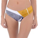 Pattern abstrait effet bleu/jaune Reversible Classic Bikini Bottoms View3