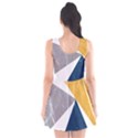 Pattern abstrait effet bleu/jaune Scoop Neck Skater Dress View2