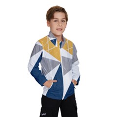 Pattern Abstrait Effet Bleu/jaune Kids  Windbreaker by kcreatif