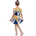 Pattern abstrait effet bleu/jaune Kids  Cap Sleeve Dress View2