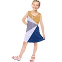 Pattern abstrait effet bleu/jaune Kids  Tunic Dress View1