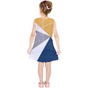 Pattern abstrait effet bleu/jaune Kids  Tunic Dress View2