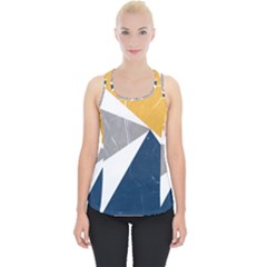 Pattern Abstrait Effet Bleu/jaune Piece Up Tank Top by kcreatif