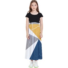 Pattern Abstrait Effet Bleu/jaune Kids  Skirt