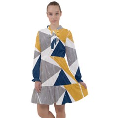 Pattern Abstrait Effet Bleu/jaune All Frills Chiffon Dress by kcreatif