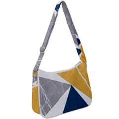 Pattern Abstrait Effet Bleu/jaune Zip Up Shoulder Bag by kcreatif