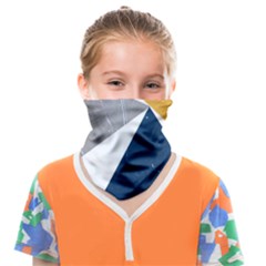 Pattern Abstrait Effet Bleu/jaune Face Covering Bandana (kids)