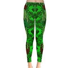 Forest Of Colors And Calm Flowers On Vines Leggings  by pepitasart