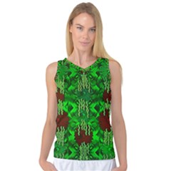 Forest Of Colors And Calm Flowers On Vines Women s Basketball Tank Top by pepitasart