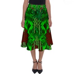 Forest Of Colors And Calm Flowers On Vines Perfect Length Midi Skirt by pepitasart