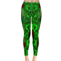 Forest Of Colors And Calm Flowers On Vines Inside Out Leggings by pepitasart