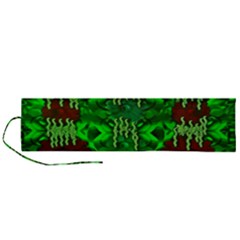 Forest Of Colors And Calm Flowers On Vines Roll Up Canvas Pencil Holder (l) by pepitasart