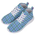 Tartan Mauve Purple Cyan Women s Lightweight High Top Sneakers View2