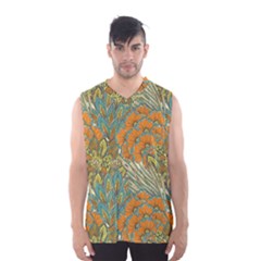 Orange Flowers Men s Basketball Tank Top by goljakoff