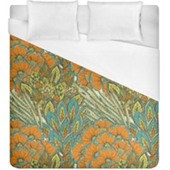 Orange Flowers Duvet Cover (king Size) by goljakoff