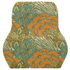 Orange Flowers Car Seat Back Cushion  by goljakoff