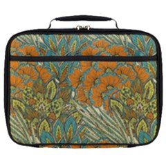 Orange Flowers Full Print Lunch Bag by goljakoff