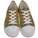 Orange flowers Women s Low Top Canvas Sneakers View1