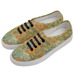 Orange Flowers Women s Classic Low Top Sneakers by goljakoff