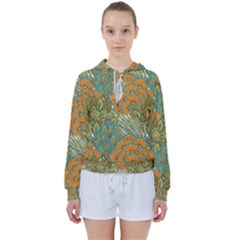 Orange Flowers Women s Tie Up Sweat by goljakoff