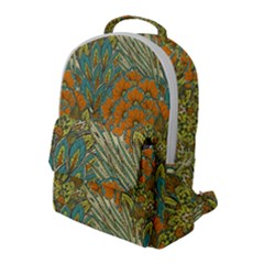 Orange Flowers Flap Pocket Backpack (large) by goljakoff