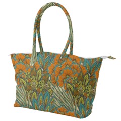 Orange Flowers Canvas Shoulder Bag by goljakoff