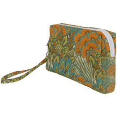 Orange Flowers Wristlet Pouch Bag (small) by goljakoff