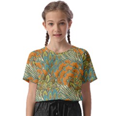 Orange Flowers Kids  Basic Tee by goljakoff