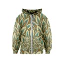 Green leaves Kids  Zipper Hoodie View1