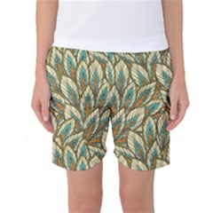 Green Leaves Women s Basketball Shorts by goljakoff