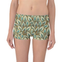 Green Leaves Boyleg Bikini Bottoms by goljakoff