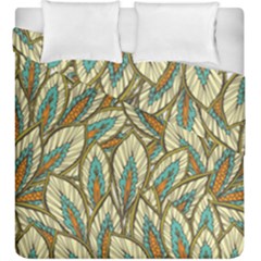 Green Leaves Duvet Cover Double Side (king Size) by goljakoff