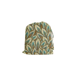 Green Leaves Drawstring Pouch (xs) by goljakoff